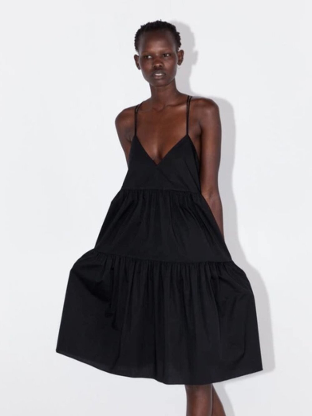 Zara Strappy Poplin Dress - Size Small